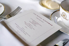 The Royal Scotsman: Breakfast menu