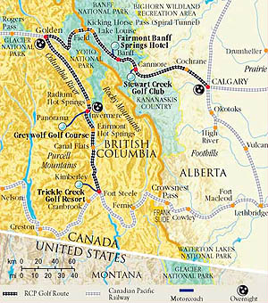 Royal Clubhouse Golf Excursion - Map