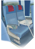 Illustration of an Economy   Class Seat (non Tilt Train services)